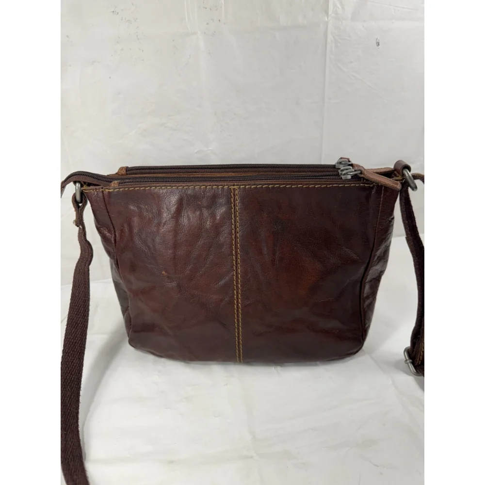 Jack Georges Voyager Leather Crossbody Messenger Hobo Bag